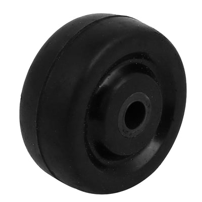 Harfington Uxcell 1.5-inch Diameter Rubber Wheel Skateboard Trolley Caster Pulley Black 4pcs
