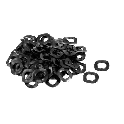 Harfington Uxcell 6mm Inner Diameter 11mm Outer Dia 0.3mm Thickness Carbon Steel Compression Type Wave Washer 100pcs