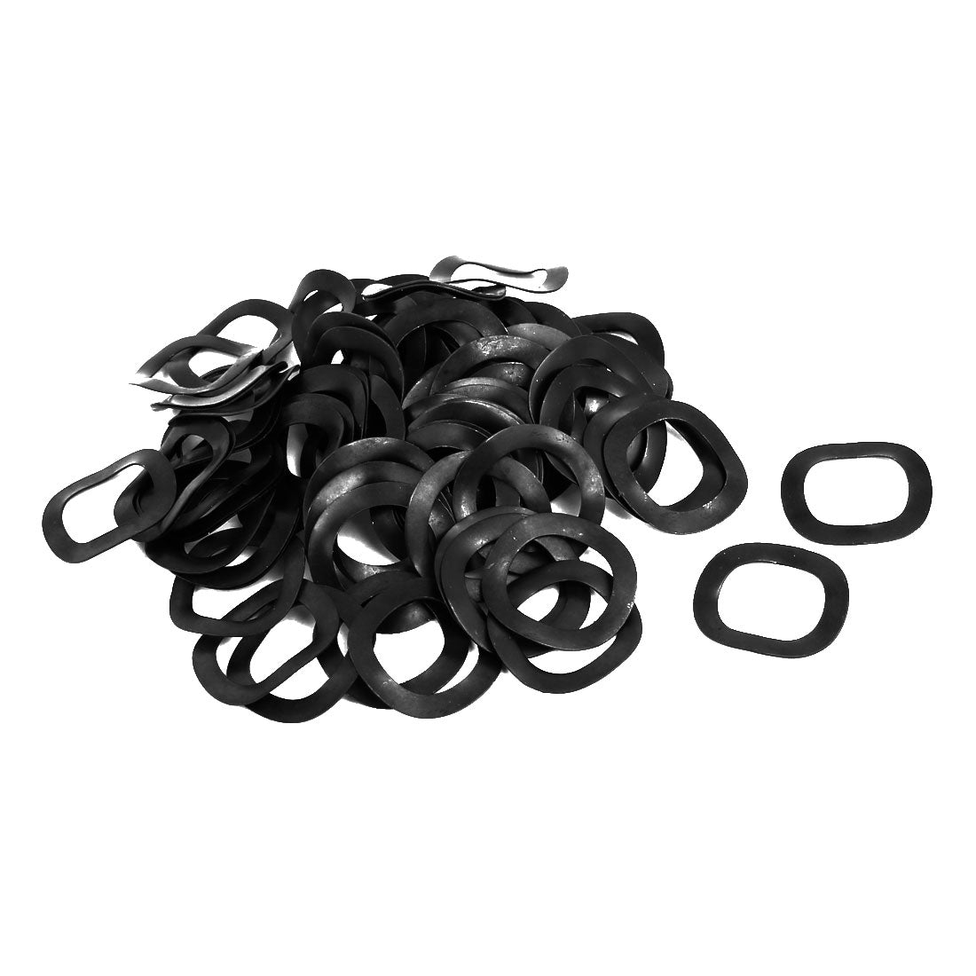 uxcell Uxcell 14mm Inner Diameter 21mm Outer Dia 0.4mm Thickness Carbon Steel Compression Type Wave Washer 100pcs