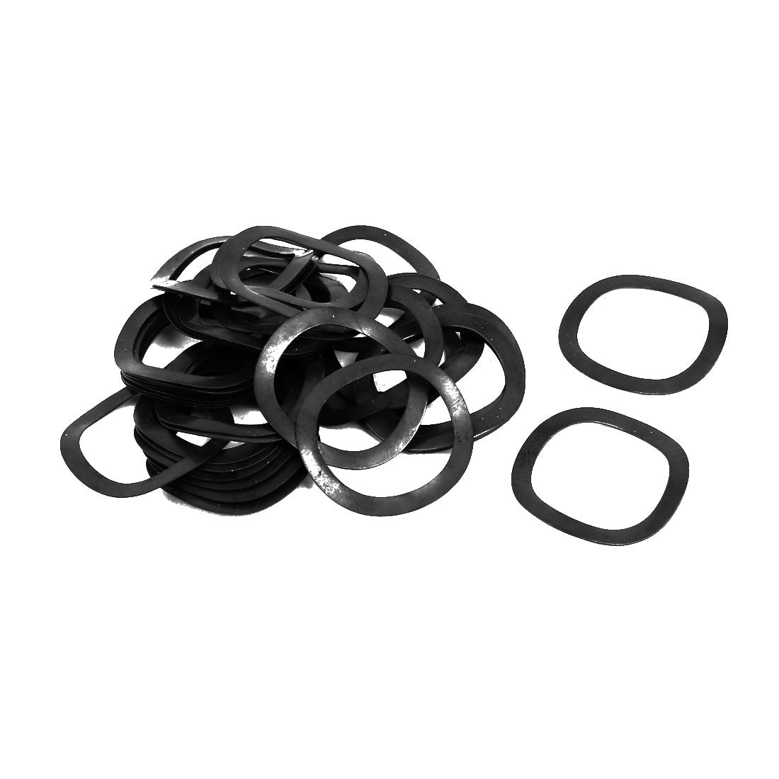uxcell Uxcell 19mm Inner Diameter 25mm Outer Dia 0.4mm Thickness Carbon Steel Compression Type Wave Washer 40pcs
