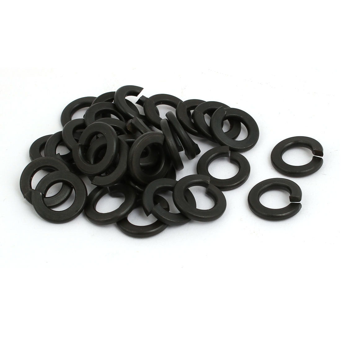 uxcell Uxcell 30pcs 3/8-inch Inner Dia Carbon Steel Split Lock Spring Washer Gasket Black