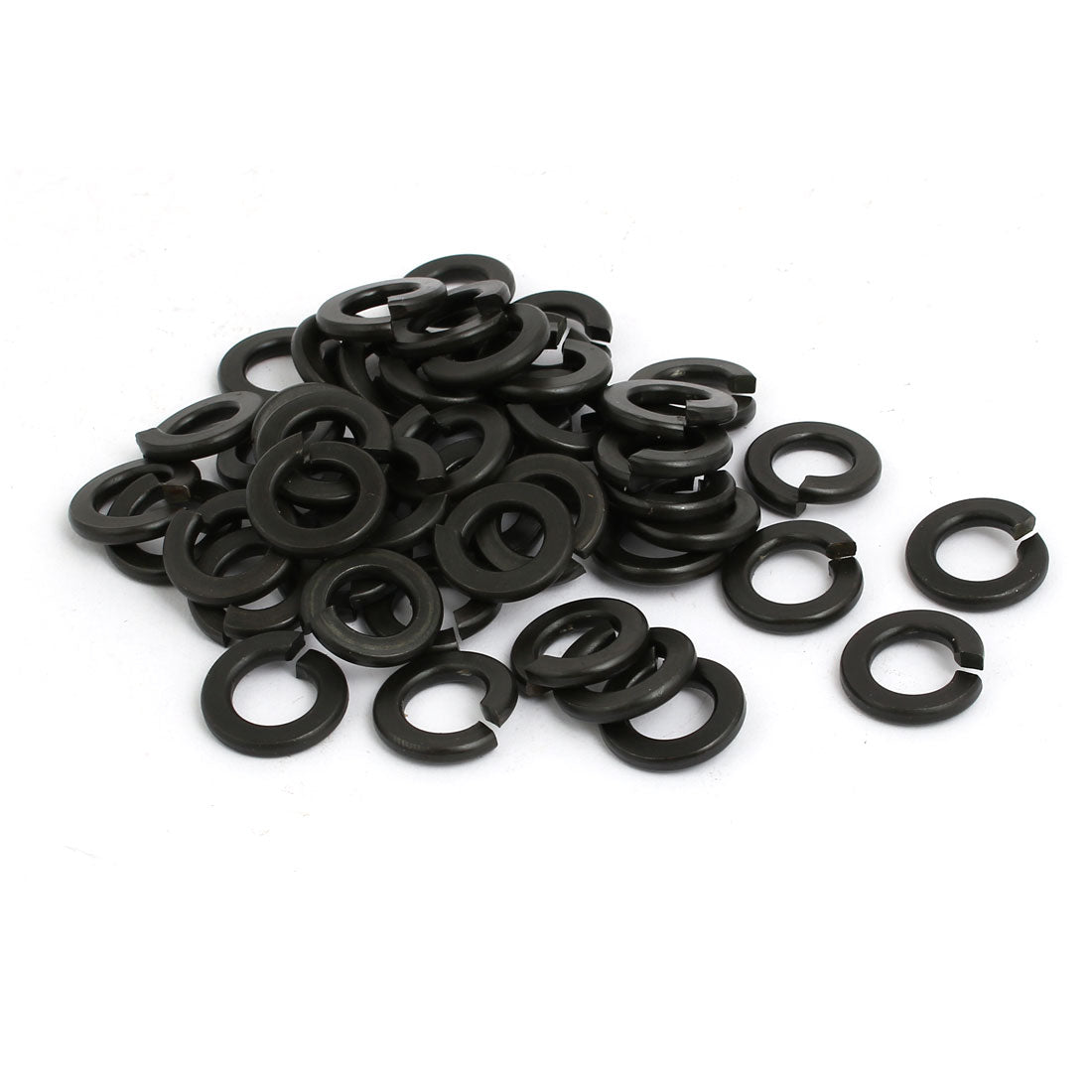uxcell Uxcell 50pcs 3/8-inch Inner Dia Carbon Steel Split Lock Spring Washer Gasket Black