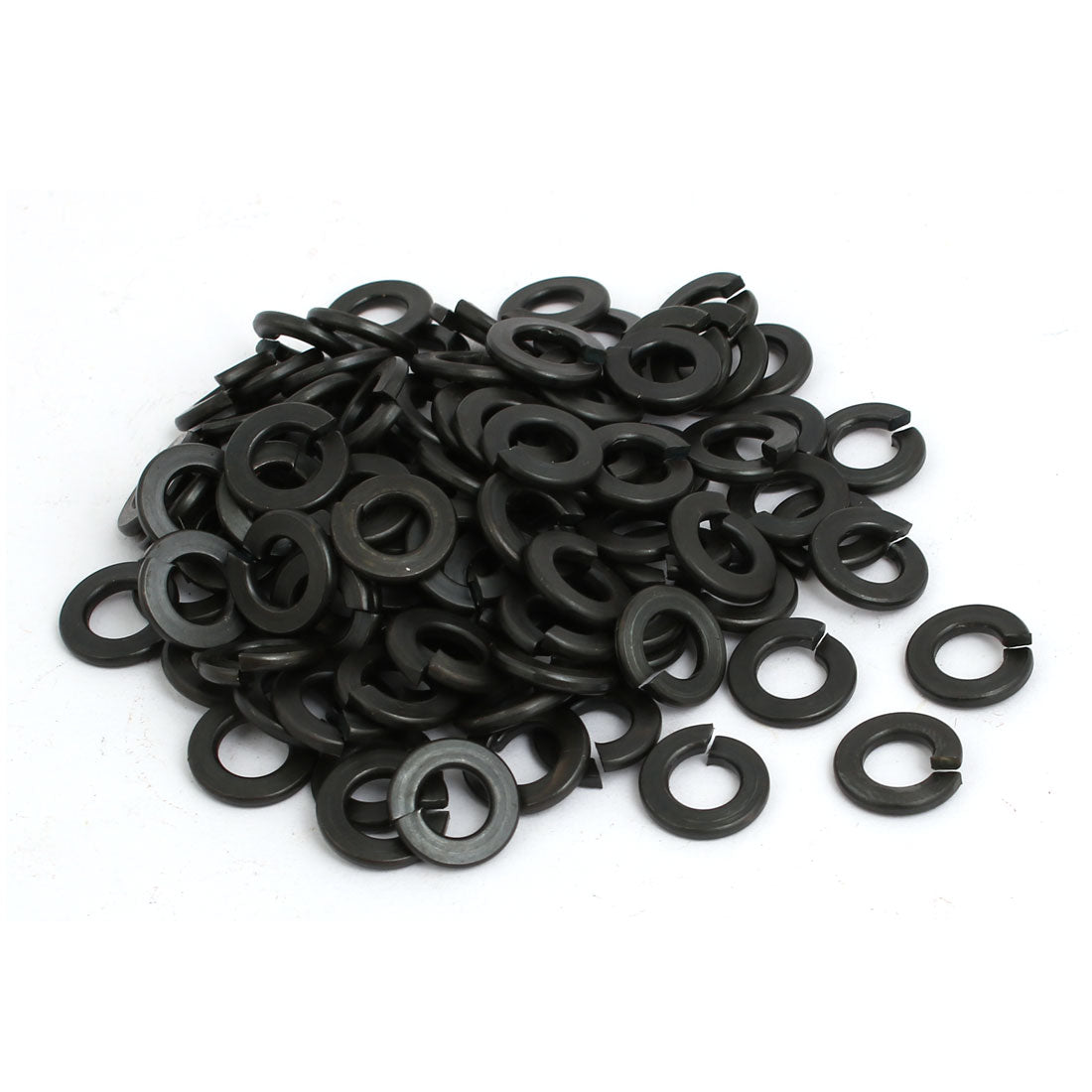 uxcell Uxcell 100pcs 1/4-inch Inner Dia Carbon Steel Split Lock Spring Washer Gasket Black