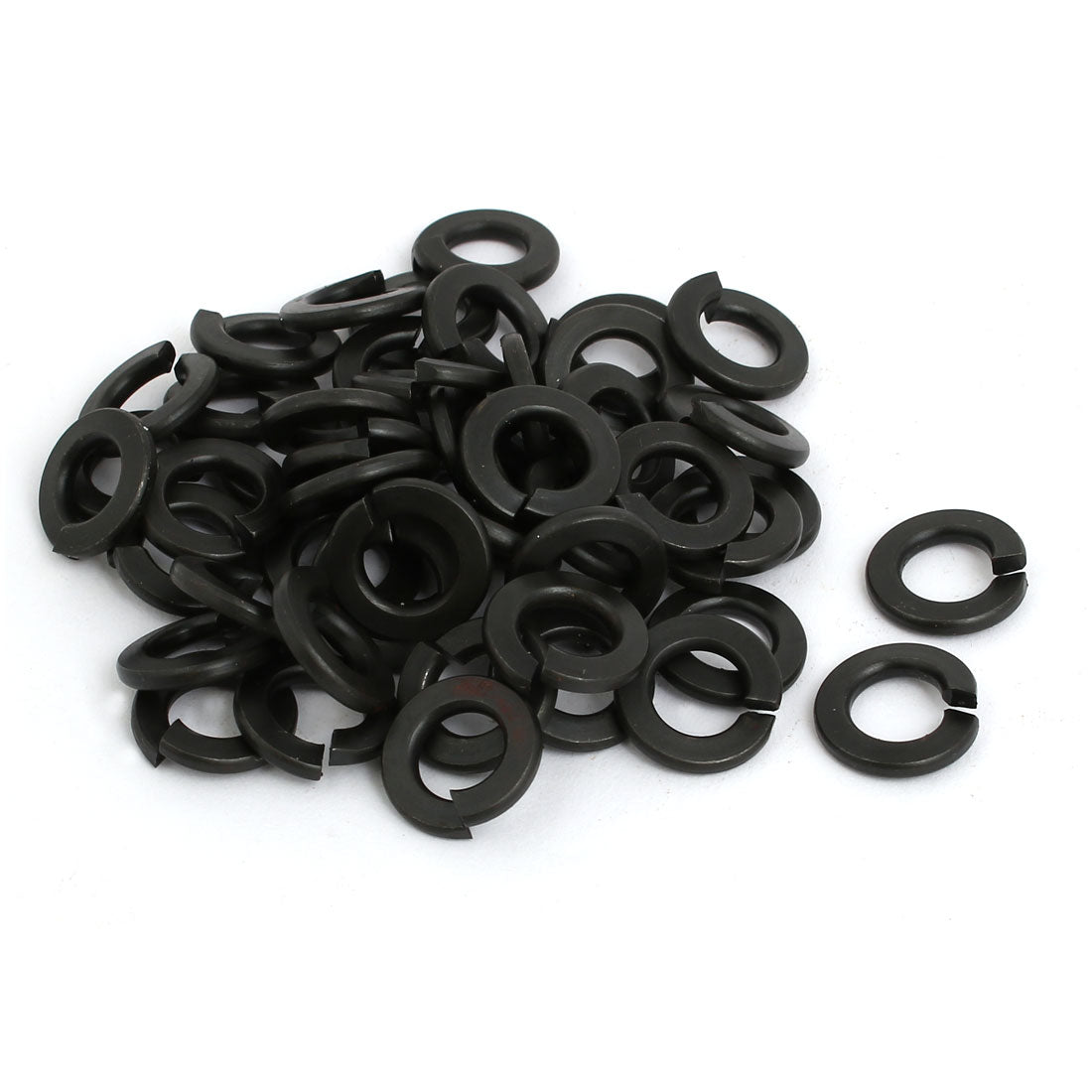 uxcell Uxcell 50pcs 5/16-inch Inner Dia Carbon Steel Split Lock Spring Washer Gasket Black