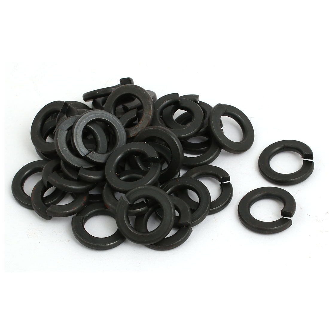 uxcell Uxcell 40pcs 7/16-inch Inner Dia Carbon Steel Split Lock Spring Washer Gasket Black