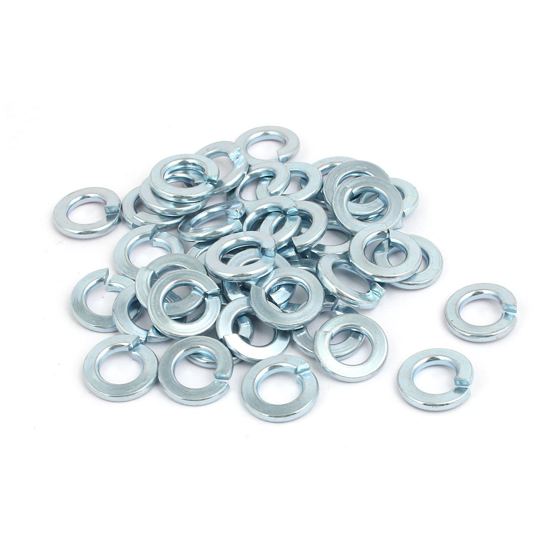 uxcell Uxcell 40pcs 5/16-inch Inner Dia Carbon Steel Split Lock Spring Washer Silver Blue