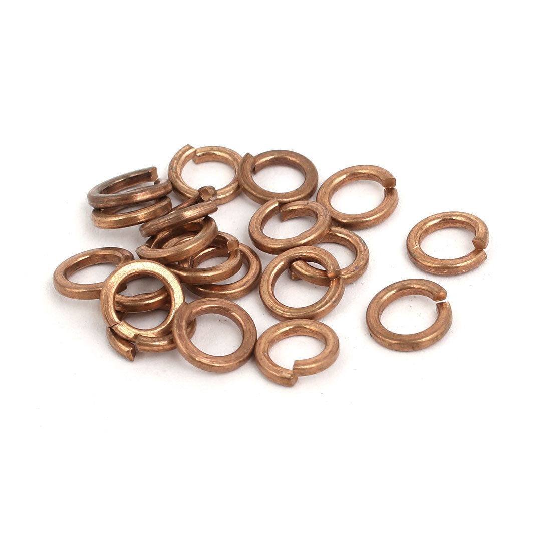 uxcell Uxcell 20pcs 5mm Inner Dia Brass Split Lock Spring Washer Gasket Gold Tone