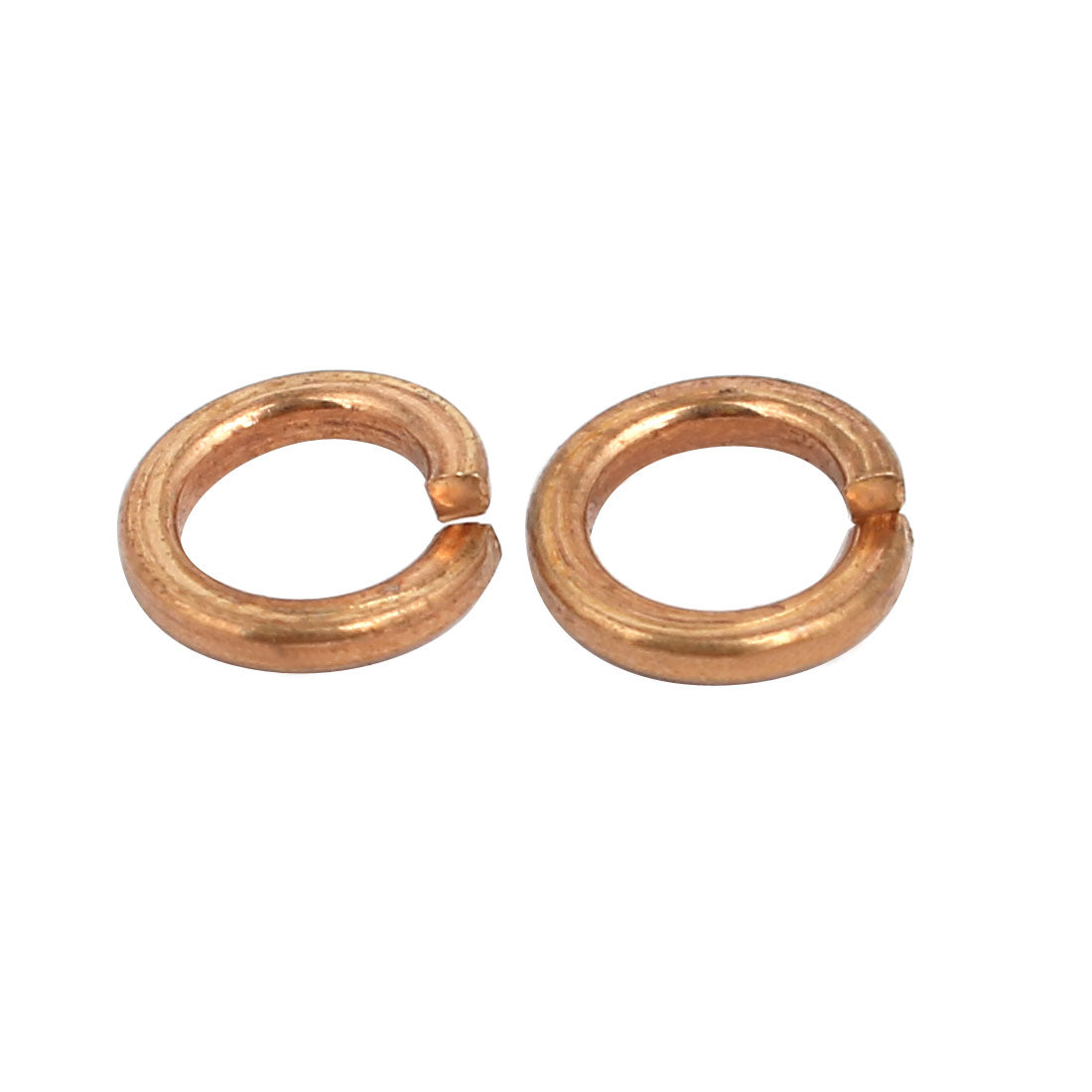 uxcell Uxcell 50pcs 5mm Inner Dia Brass Split Lock Spring Washer Ring Gasket Copper Tone