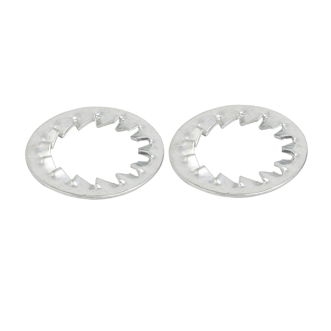 uxcell Uxcell 18mm Inner Dia Carbon Steel Zinc Plated Internal Serrated Lock Washer 5pcs