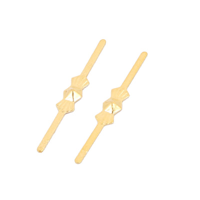 Harfington Uxcell 100Pcs Gold Tone 25mm Length Chandelier Connector Clip for Fastening Crystal