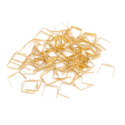 Harfington Uxcell 100 Pcs Chandelier Connectors Buckle 12mm Width Gold Tone for Fastening Crystal
