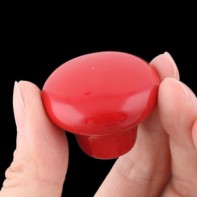 Harfington Uxcell Home Hotel Ceramic Round Furniture Cupboard Wardrobe Drawer Pull Knobs Red 6 Pcs