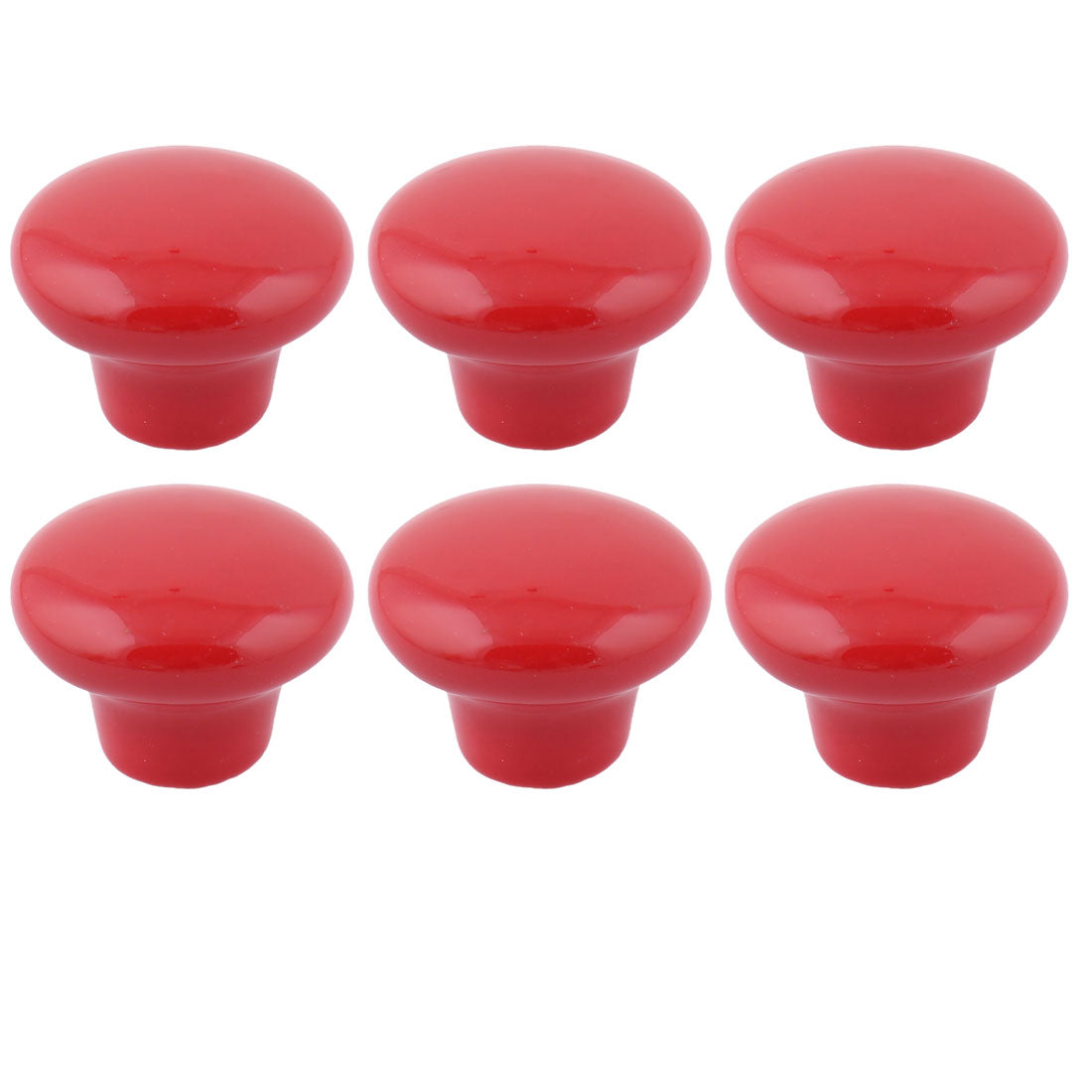 uxcell Uxcell Home Hotel Ceramic Round Furniture Cupboard Wardrobe Drawer Pull Knobs Red 6 Pcs