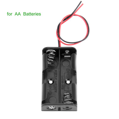Harfington Uxcell 10 Pcs 3V Battery Holder Case Storage Box 2 x 1.5V AA Battery Wire Leads