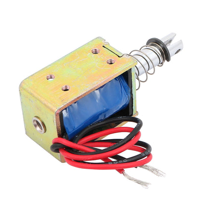 Harfington Uxcell JF-0837 DC6V 1A 10mm/15N Pull Type Electromagnet Solenoid Open Frame