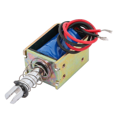 Harfington Uxcell JF-0837 DC6V 1A 10mm/15N Pull Type Electromagnet Solenoid Open Frame