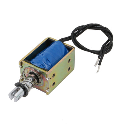 Harfington Uxcell DC12V 1A 10mm Stroke 15N Force Push Pull Type Frame DC Solenoid Electromagnet Magnet JF-0837B