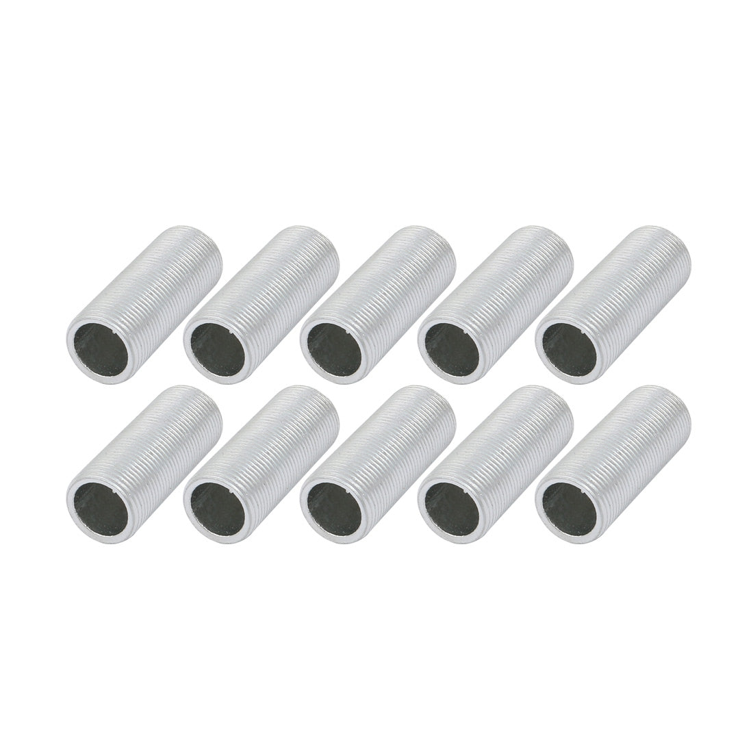 uxcell Uxcell 10 Pcs Metric M14 1mm Pitch Thread Zinc Plated Pipe Nipple Lamp Parts 35mm Long
