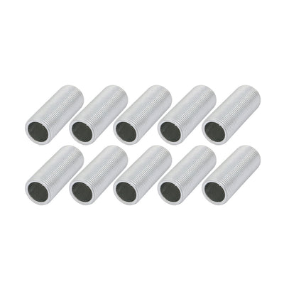 Harfington Uxcell 10 Pcs Metric M14 1mm Pitch Thread Zinc Plated Pipe Nipple Lamp Parts 35mm Long