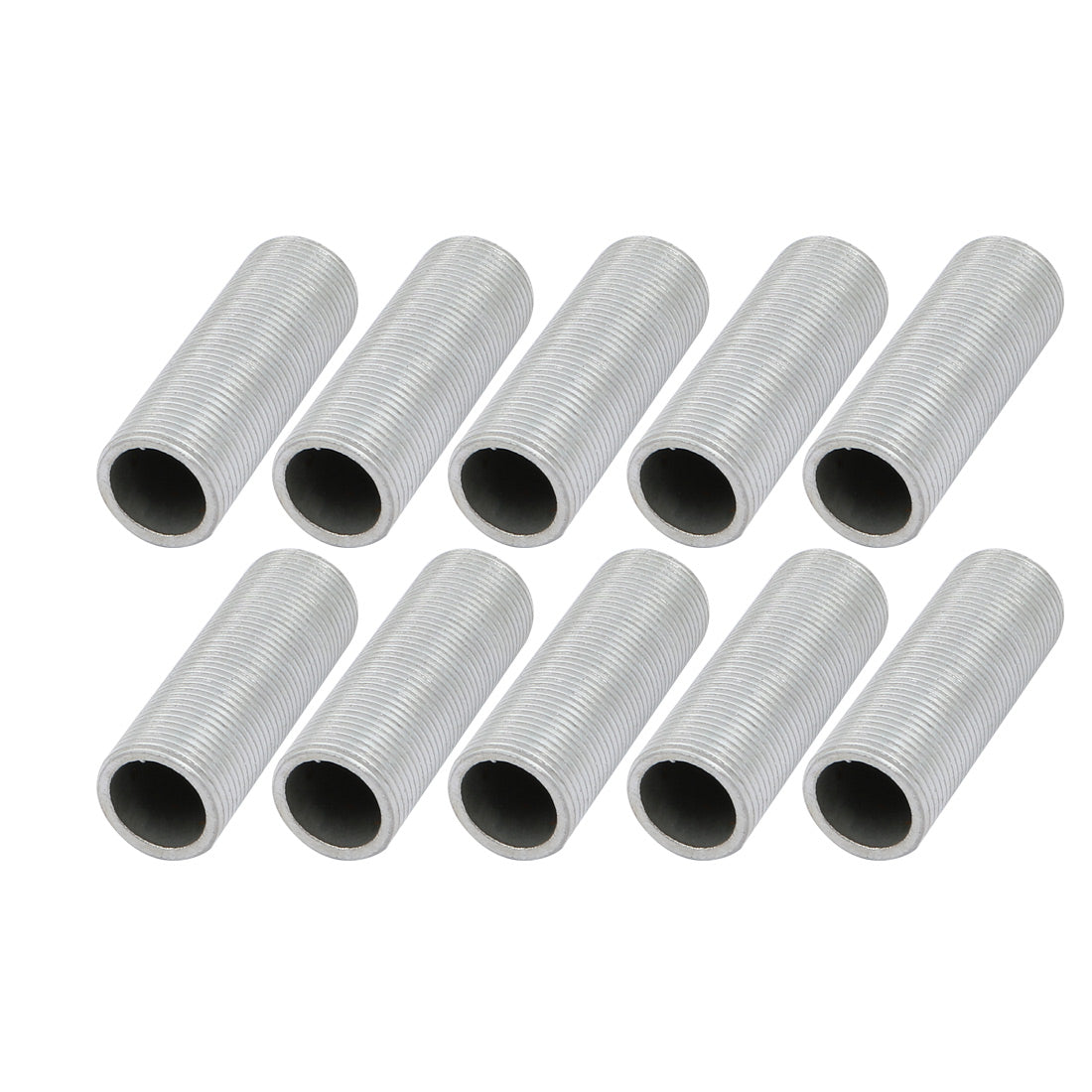 uxcell Uxcell 10 Pcs Metric M14 1mm Pitch Thread Zinc Plated Pipe Nipple Lamp Parts 40mm Long