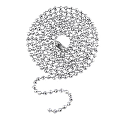 Harfington Uxcell Stainless Steel 3 Feet Long Ball Bead Chain Clasp Keychain for Ceiling Fan