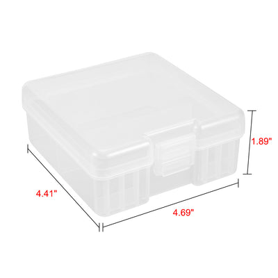 Harfington Uxcell Transparent Plastic Case Holder Storage Box Container for 100 x AAA Battery