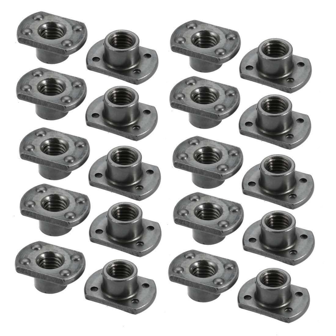 uxcell Uxcell Weld Nuts,M8 Tab Base UNC Carbon Steel Machine Screw Gray 20Pcs