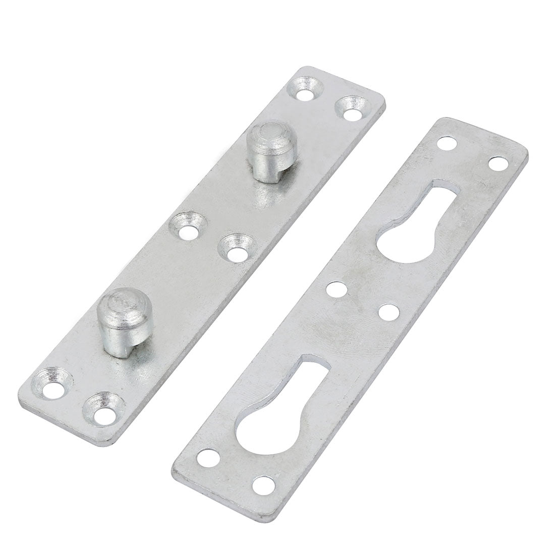 uxcell Uxcell 5-inch Length No-Mortise Bed Hinge Rail Bracket Connecting Fittings 2 Sets