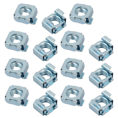 Harfington Uxcell 15pcs M10 65Mn Steel Zinc Plated Cage Nut for Server Shelf Cabinet