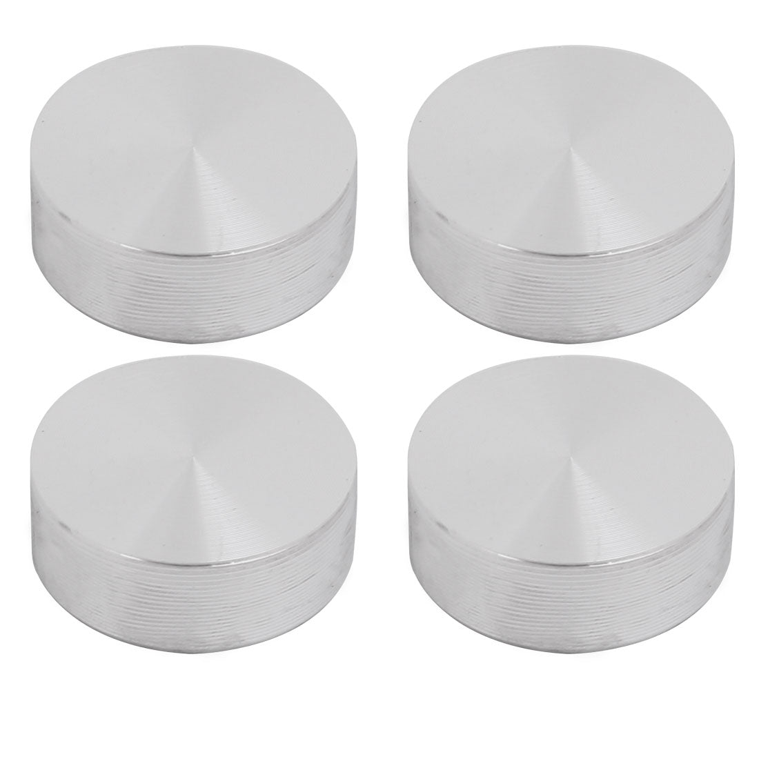uxcell Uxcell 4pcs 20mm Dia 8mm Thickness M8 Thread Aluminum Disc Hardware for Glass Table