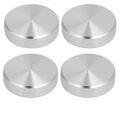 Harfington Uxcell 4pcs 30mm Dia 8mm Thickness M6 Thread Aluminum Disc Hardware for Glass Table