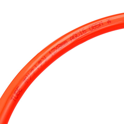 Harfington Uxcell 12mm X 8mm Pneumatic Air PU Hose Pipe Tube 5 Meter 16.4ft Orange