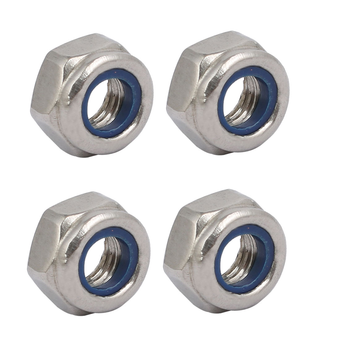 uxcell Uxcell 4pcs M6 x 1mm Pitch Metric Thread 304 Stainless Steel Left Hand Lock Nuts