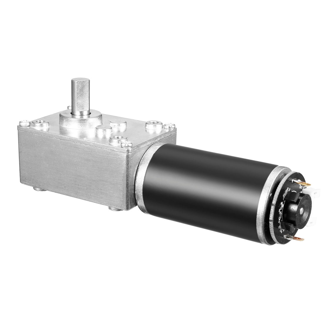 uxcell Uxcell DC 12V 7RPM 30Kg.cm Self-Locking Worm Gear Motor With Encoder And Cable, High Torque Speed Reduction Motor