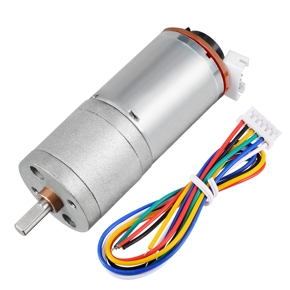 uxcell Uxcell 45:1 Gearmotor with Encoder DC 12V 95RPM Encoder Gear Motor 25Dx53L mm