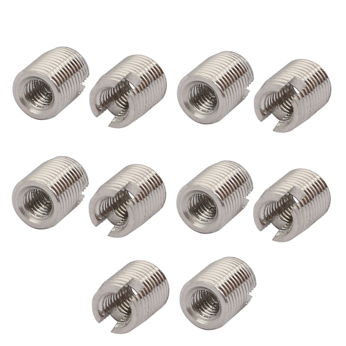 uxcell Uxcell M3x6mm 304 Stainless Steel Self Tapping Slotted Thread Insert 10pcs