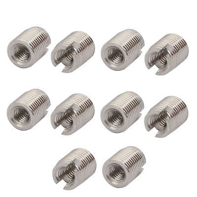 Harfington Uxcell M3x6mm 304 Stainless Steel Self Tapping Slotted Thread Insert 10pcs