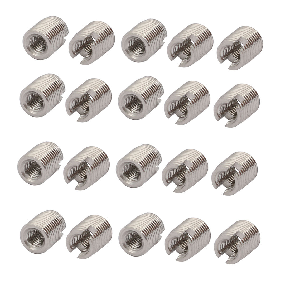 uxcell Uxcell M3x6mm 304 Stainless Steel Self Tapping Slotted Thread Insert 20pcs