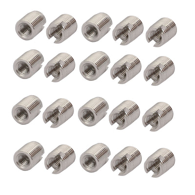 Harfington Uxcell M3x6mm 304 Stainless Steel Self Tapping Slotted Thread Insert 20pcs