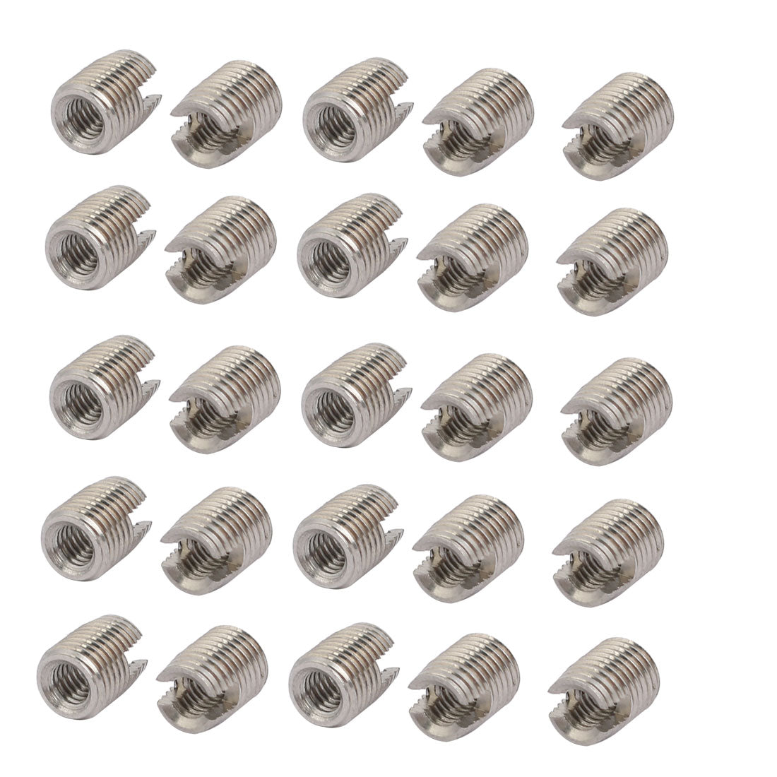uxcell Uxcell M4x8mm 304 Stainless Steel Self Tapping Slotted Thread Insert 20pcs