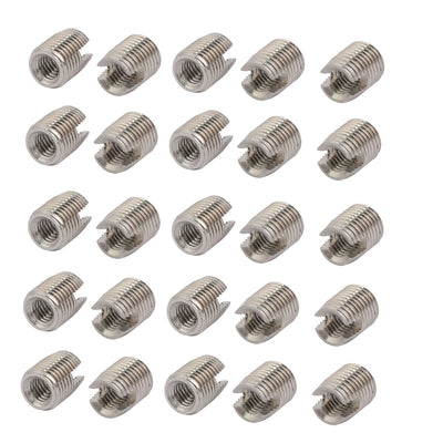 Harfington Uxcell M4x8mm 304 Stainless Steel Self Tapping Slotted Thread Insert 20pcs