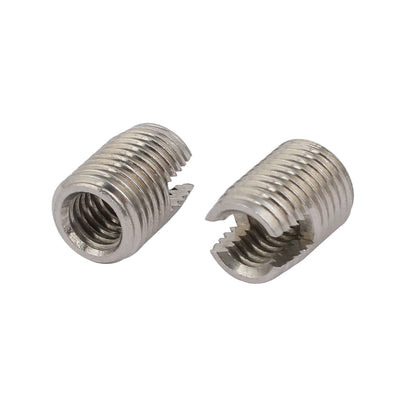 Harfington Uxcell M6x12mm 304 Stainless Steel Self Tapping Slotted Thread Insert 10pcs