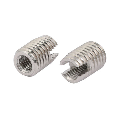 Harfington Uxcell M6x14mm 304 Stainless Steel Self Tapping Slotted Thread Insert 20pcs
