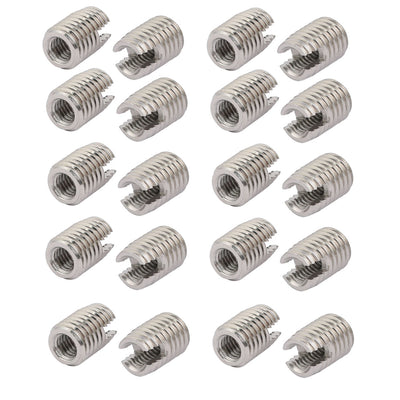 Harfington Uxcell M6x14mm 304 Stainless Steel Self Tapping Slotted Thread Insert 20pcs