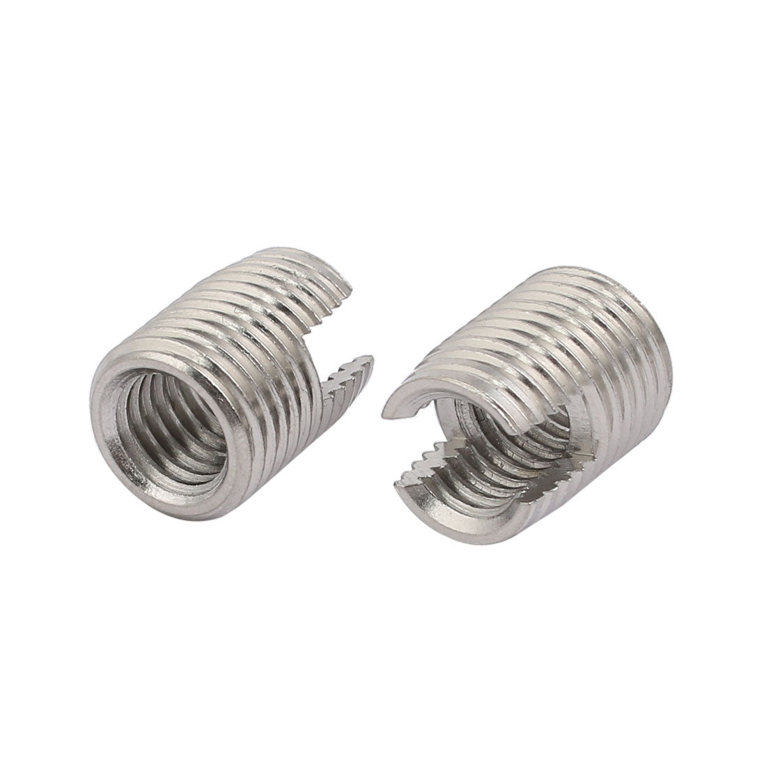 uxcell Uxcell M10x18mm 304 Stainless Steel Self Tapping Slotted Thread Insert 2pcs