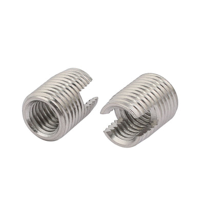 Harfington Uxcell M10x18mm 304 Stainless Steel Self Tapping Slotted Thread Insert 2pcs
