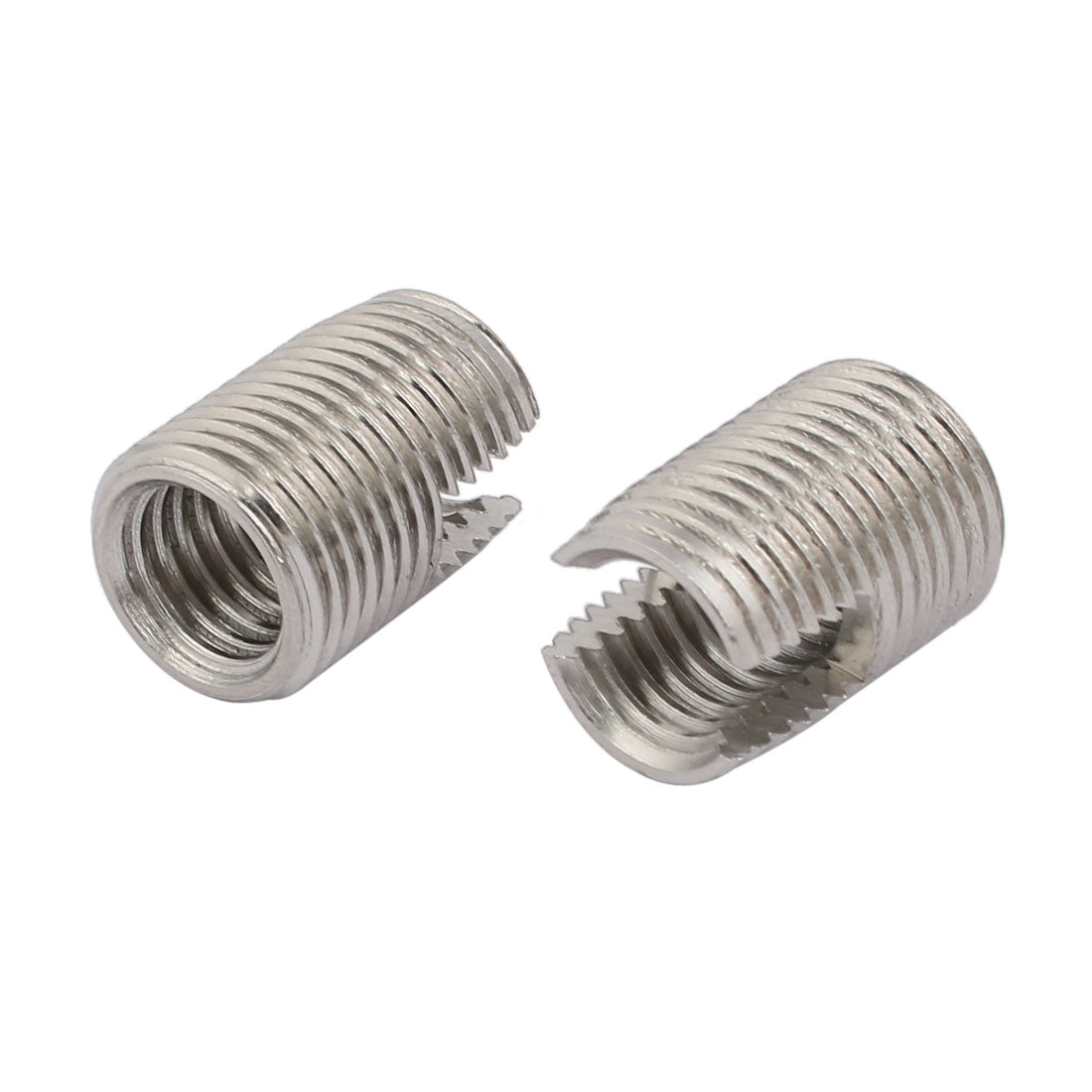 uxcell Uxcell M12x22mm 304 Stainless Steel Self Tapping Slotted Thread Insert 2pcs