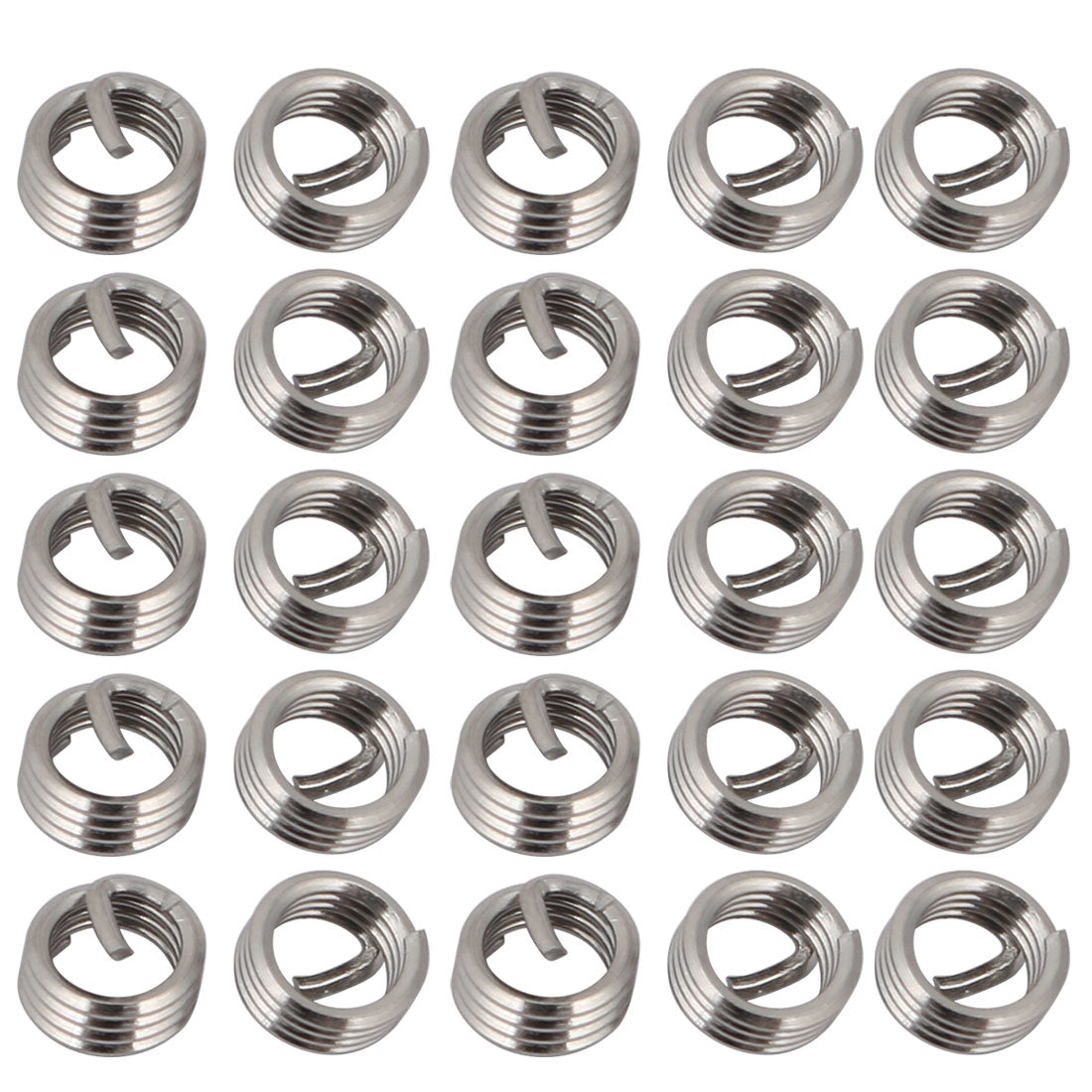 uxcell Uxcell M4x0.7mmx4mm 304 Stainless Steel Helical Coil Wire Thread Insert 25pcs