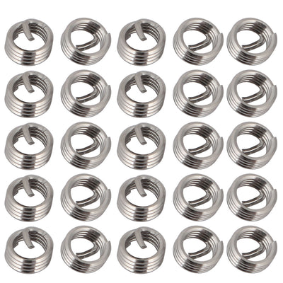 Harfington Uxcell M4x0.7mmx4mm 304 Stainless Steel Helical Coil Wire Thread Insert 25pcs