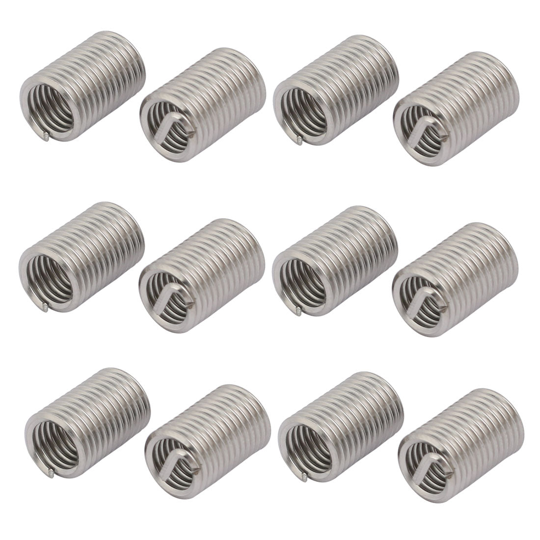 uxcell Uxcell M8x1.25mmx20mm 304 Stainless Steel Helical Coil Wire Thread Insert 12pcs